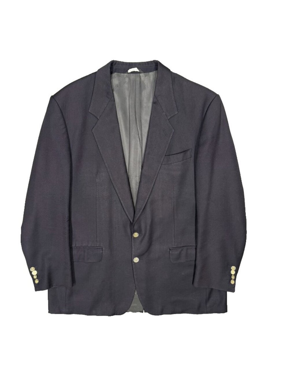 Vintage Hyde Park Blazer Wool Sport Coat Navy Blue Canada 46L